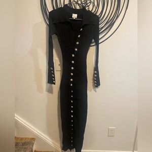 JANET EMBELLISHED DRESS IN BLACK